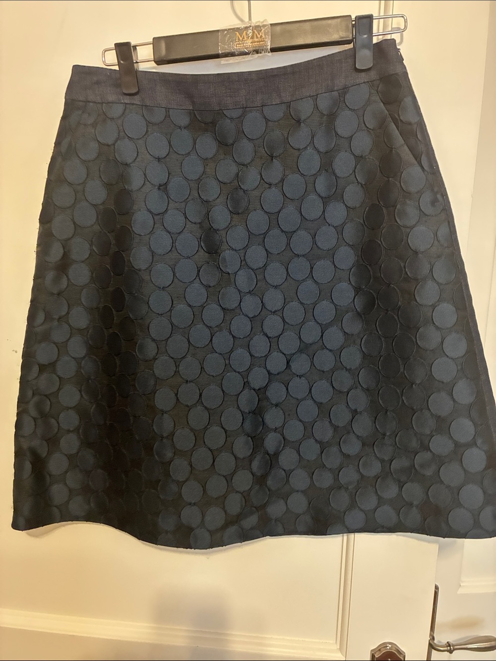 Pretty Denim for Milli Women's Textured Circle A-Line Skirt - Black CB
